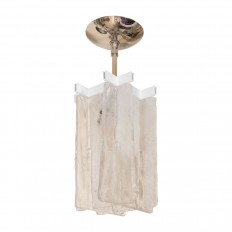Smoked and white glass pendant ceiling fixture 